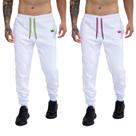 kit 2 Calça Moletom Com Bolsos Cintura Com Elástico Coroa e Cordão