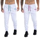 kit 2 Calça Moletom Com Bolsos Cintura Com Elástico Coroa e Cordão
