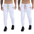 kit 2 Calça Moletom Com Bolsos Cintura Com Elástico Coroa e Cordão
