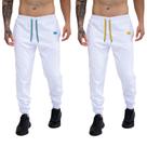 kit 2 Calça Moletom Com Bolsos Cintura Com Elástico Coroa e Cordão