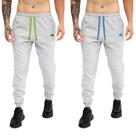 kit 2 Calça Moletom Com Bolsos Cintura Com Elástico Coroa e Cordão