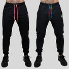 Kit 2 Calça Moletom Masculina Skinny Slin Sport Coroa e Cordão