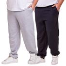 Kit 2 Calça Moletom Punho Fit Slim Masculino Plus Size Kit 2 Calça Moletom Punho Fit Slim Masculino Plus Size