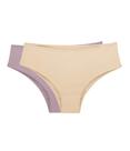 Kit 2 Calças Cavadas Nude/Rosa Retrô Love Secret 819303 Algodão