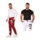 Kit 2 Calças De Moletom Jogger Masculina Inverno Esporte