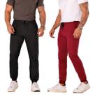 Kit 2 Calças De Moletom Jogger Masculina Inverno Lisa Kit 2 Calças De Moletom Jogger Masculina Inverno Lisa