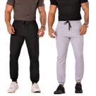 Kit 2 Calças De Moletom Jogger Masculina Inverno Lisa
