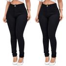 Kit 2 Calças Jeans Feminina Skinny com Elastano Cintura Alta Kit 2 Calças Jeans Feminina Skinny com Elastano Cintura Alta