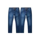 Kit 2 Calças Jeans Skinny Masculina Azul Escuro Modelagem Ajustada 38 ao 46