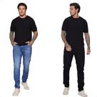Kit 2 Calças Jeans Skinny Masculina Slim Fit Ajustada Moderna Confortável Estilosa Moda Casual Pronta Entrega