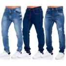 Kit 2 Calças Jeans Super Skinny Masculina Com Zíper Kit 2 Calças Jeans Super Skinny Masculina Com Zíper