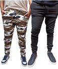 kit 2 calças jogger masculina com elastano punho calça estilo novo kit 2 calças jogger masculina com elastano punho calça estilo novo