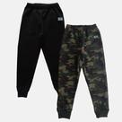 Kit 2 Calças jogger Moletom Flanelado Juvenil Frio Unisex Manabana Camuflada e Preta Kit 2 Calças jogger Moletom Flanelado Juvenil Frio Unisex Manabana Camuflada e Preta
