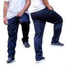 KIT 2 Calças Jogger Plus Size Lisa Masculina Elástico na Barra 106 KIT 2 Calças Jogger Plus Size Lisa Masculina Elástico na Barra 106