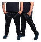 Kit 2 Calças Jogger Plus Size Tecido Helanca Flanelada