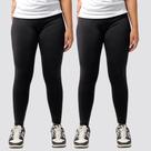 Kit 2 Calças Legging Feminina Cintura Média Academia Treino Corrida Esporte Fitness