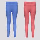 Kit 2 Calças Legging Rainha com Bolso Feminina Azul e Rosa