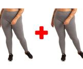 Kit 2 Calças Legging Suplex Flanelado Peluciado Plus Size Feminina G1 G2 G3 G4 Feminino