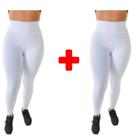 Kit 2 Calças Legging Suplex Flanelado Peluciado Plus Size Feminina G1 G2 G3 G4 Feminino