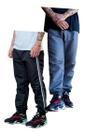 Kit 2 Calças Masc Tactel Jogger 1 Bolso Elastico Barra 017