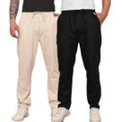 Kit 2 Calças Masculina em Linho Casual Social Homem Slim Festas