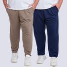 Kit 2 Calças Moletinho Masculina Plus Flanelada