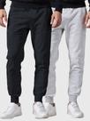 Kit 2 Calças Moletom Chumbo e Cinza Masculina Slim Interior Flanelado Super Conforto Benellys