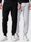 Kit 2 Calças Moletom Preto e Cinza Masculina Slim Interior Flanelado Super Conforto Benellys