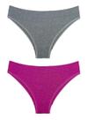 Kit/2 Calcinha Biquíni Delrio 5197 Feminina Sem Costura Canelada Microfibra T. P/GG Kit/2 Calcinha Biquíni Delrio 5197 Feminina Sem Costura Canelada Microfibra T. P/GG
