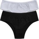Kit 2 Calcinha Canelada Feminina Pala Dupla Com Renda Confortável Básica Lingerie Dia A Dia