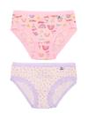 Kit/2 Calcinha Clássica DelRio 514123 Infantil Estampadas Modal T. P/GG