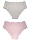 Kit/2 Calcinha Delrio 50368 Feminina Básica Cotton T. P/GG