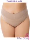 Kit 2 Calcinha Plus Size Cinta Modeladora Cós Alto Fio Dental Duplo Cintura Alta
