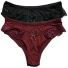 Kit 2 Calcinha Tanga Fristyle Em Microfibra Com Renda Lisa Adulto Kit 2 Calcinha Tanga Fristyle Em Microfibra Com Renda Lisa Adulto