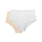 Kit 2 Calcinhas 100% Algodão Branco/Nude Love Secret 819304 Clássicas