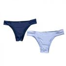 Kit 2 calcinhas basic+ lingerie azul indigo/azul claro g