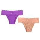 Kit 2 calcinhas basic+ lingerie violeta/pêssego g