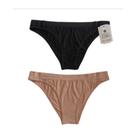 Kit 2 Calcinhas Biquíni Básica Preto e Nude Basic + Sem Costura