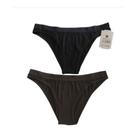 Kit 2 Calcinhas Biquíni Clássico Preto e Nude Basic + Conforto Diário