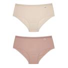 Kit 2 Calcinhas Cintura Alta Delrio Cobre Bumbum Respirável Algodão