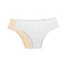 Kit 2 Calcinhas Clássica Branco/Nude Love Secret 819302 Laterais Sem Elástico