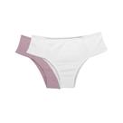 Kit 2 Calcinhas Clássica Branco/Rosa Retrô Love Secret 819302 Laterais Sem Elástico