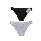 Kit 2 Calcinhas Clássicas Preto e Branco Basic+ Sem Costura