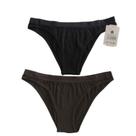 Kit 2 Calcinhas Tanga Preto e Nude Basic+ Confortáveis