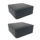 Kit 2 Calços De Borracha Maciços 100x100x38mm Antivibração Impacto Borrachas Londrina