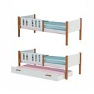 Kit 2 Camas Infantil Solteiro Ônix com 1 Cama Auxiliar - Branco/mel - Divaloto Móveis Kit 2 Camas Infantil Solteiro Ônix com 1 Cama Auxiliar - Branco/mel - Divaloto Móveis