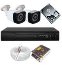 Kit 2 Camera de Segurança Hd Digitais Infra Dvr 4 Canais P2p