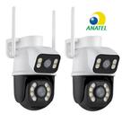 Kit 2 Câmera Externa Ip Wifi 8mp 4k full Hd 360 Rotativa Segurança Dupla Lente Visão Noturna Prova Dágua Infravermelho Nf