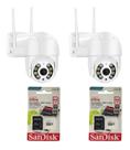 Kit 2 Camera Ip externo Wifi + 2 Cartão De Memória Sd 64gb