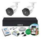 Kit 2 Cameras 1120 Dvr Mhdx 1004-c Completo Com Hd 500gb